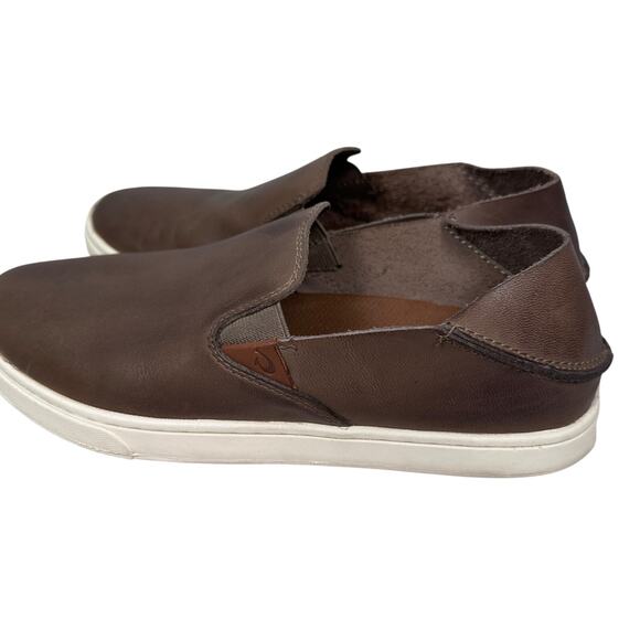 Olukai Pehuea Leather Slip-On Shoes Women’s 6.5 Espresso Brown Casual 20329-5H5H - Picture 3 of 7